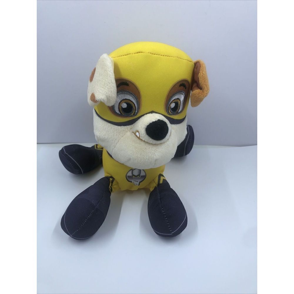 Paw Patrol Rubble Super Pups Pals Plush Spin Master Stuffed Animal Plush Dog 6"